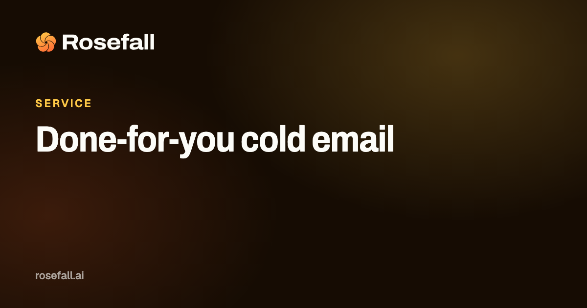 Done-for-you cold email