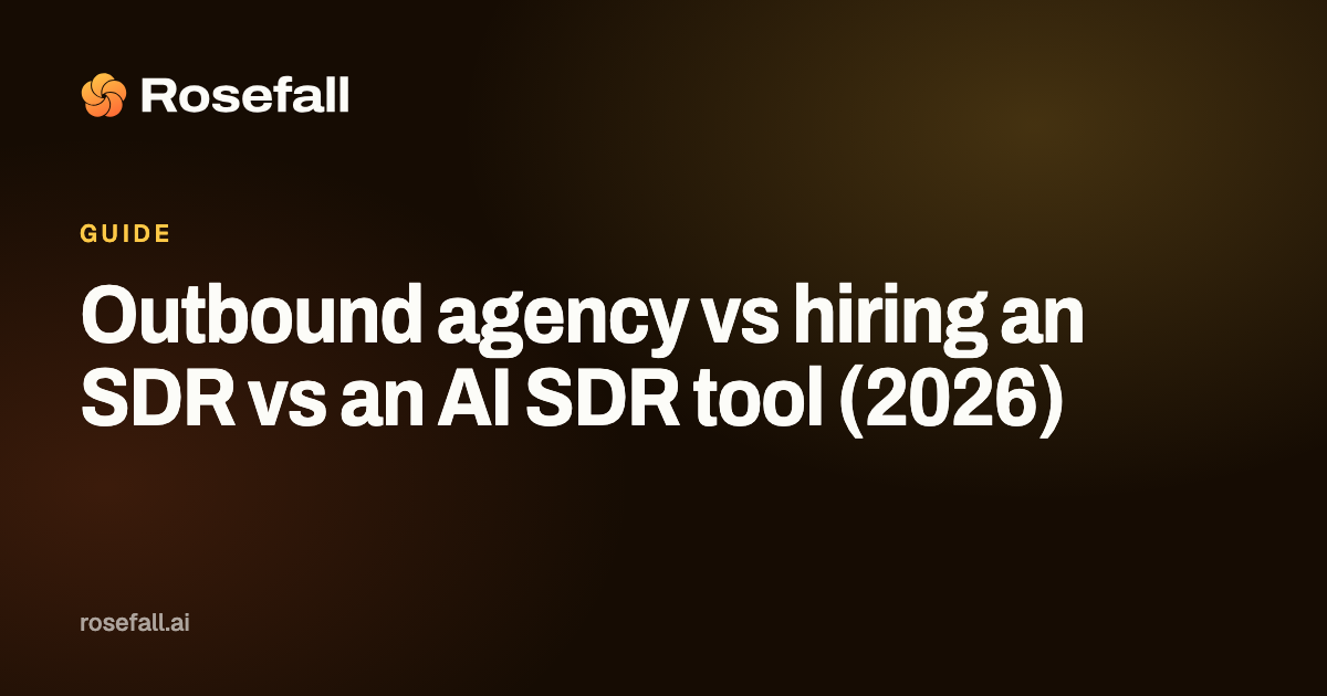 Outbound agency vs hiring an SDR vs an AI SDR tool (2026)